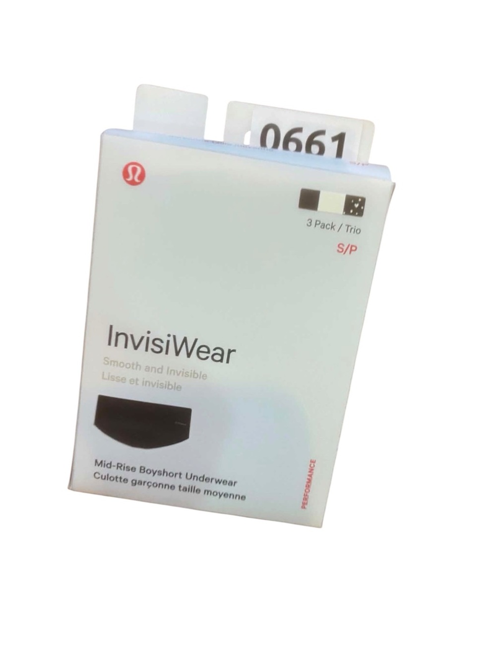 NWT Lululemon InvisiWear Mid-Rise Boyshort Underwear Size Small